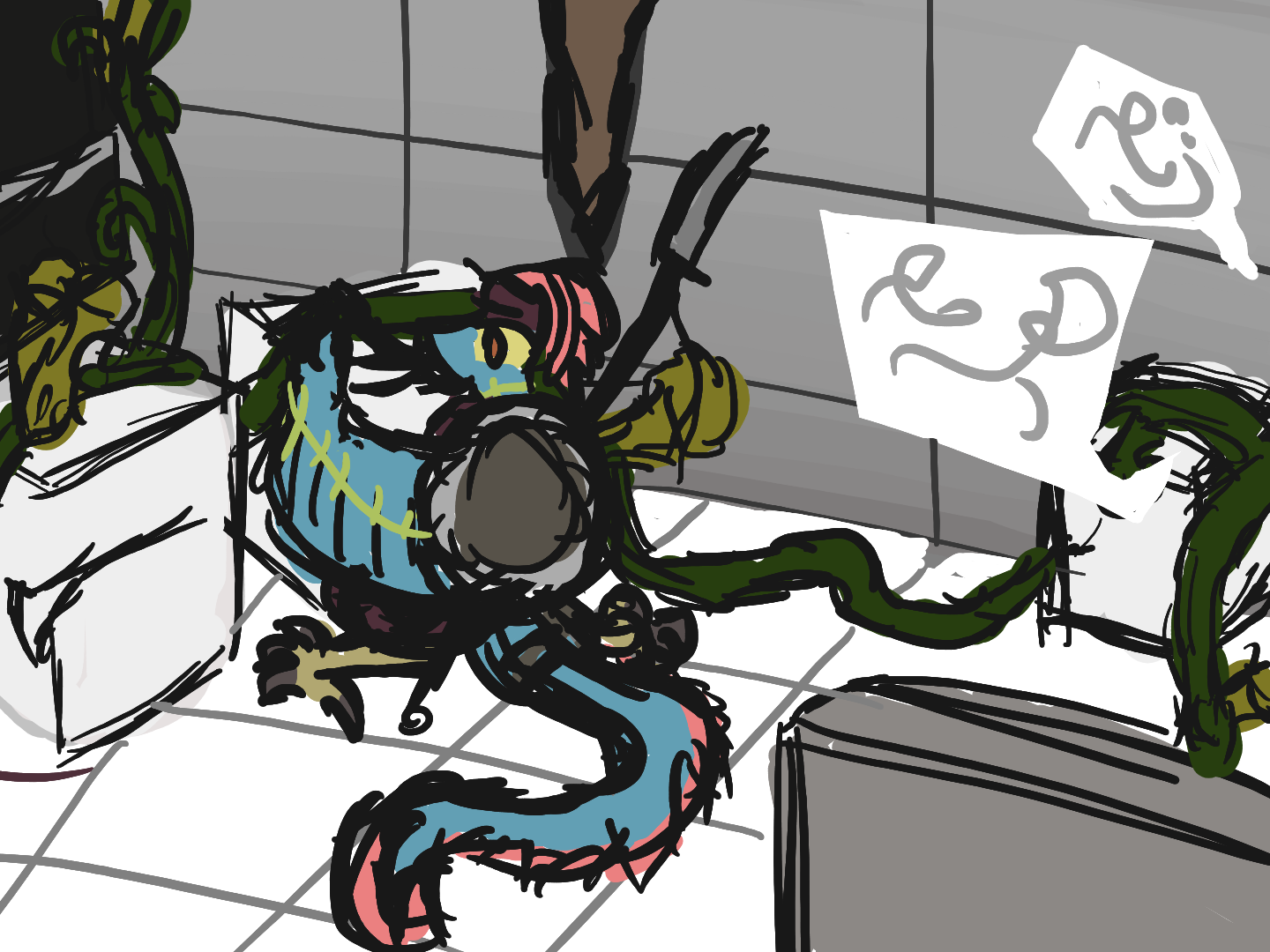 Useless piles of papers, it seems. Long needless and unnecessary.